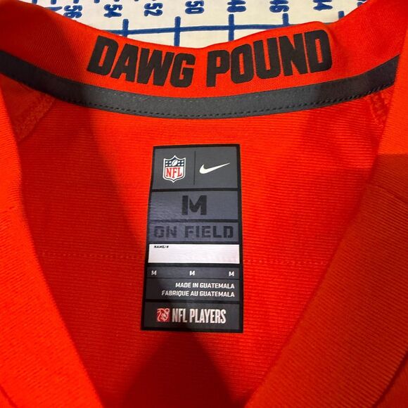 Nike Cleveland Browns Baker Mayfield #6 On Field Dawg Pound Jersey Sz M Orange - Picture 7 of 9